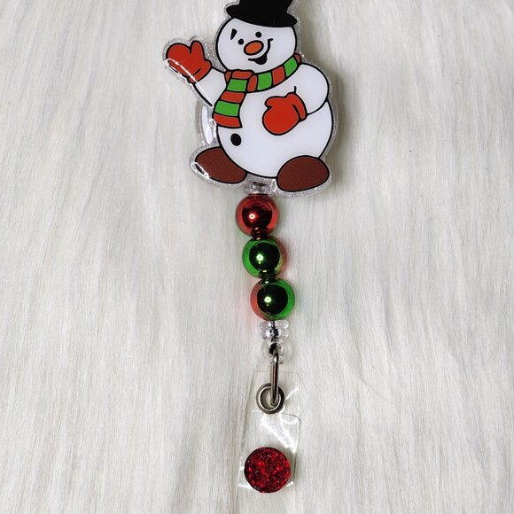 Snowman Retractable Badge Reel - Picture 2 of 3